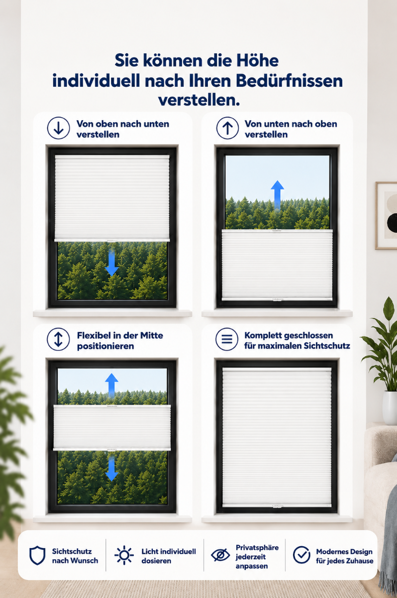 NEU: Klemmfix Plissee 